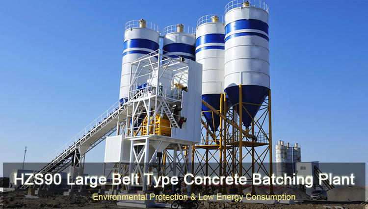 HZS90 Stationary Concrete Batching Plant